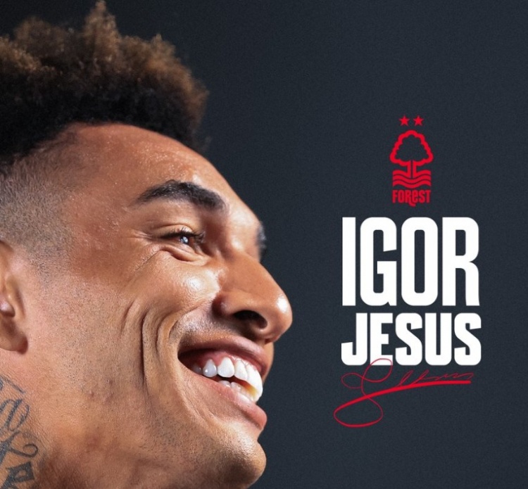 官方：森林签下博塔弗戈前锋I-热苏斯，他世俱杯对巴黎破门